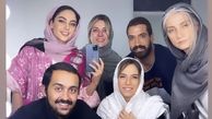 عکس دیده نشده از ترلان پروانه در پشت صحنه "علف زار"