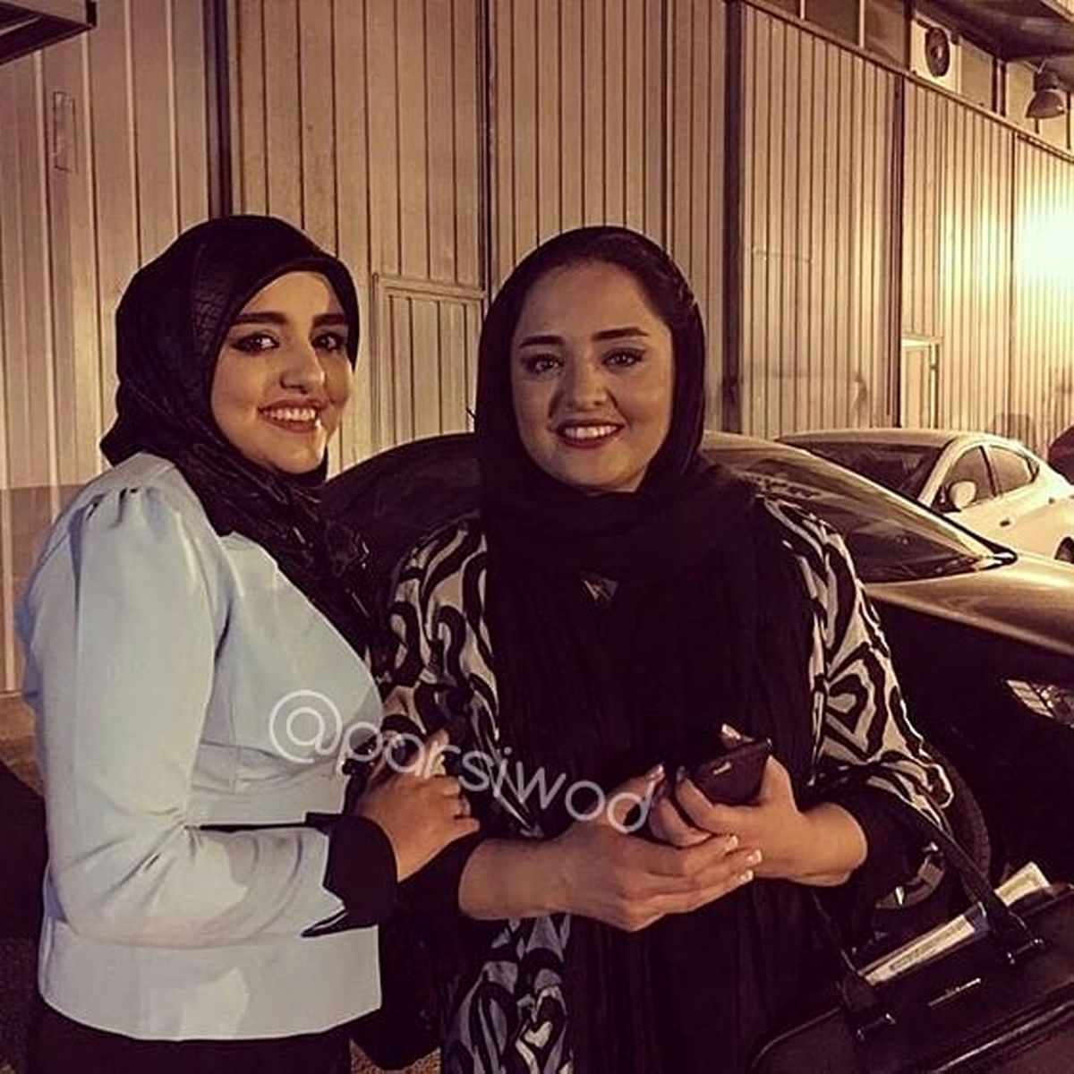 نرگس محمدی در کنار بدل کپی برابر اصلش+عکس