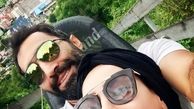 سورتمه سواری سمانه پاکدل و همسرش+عکس