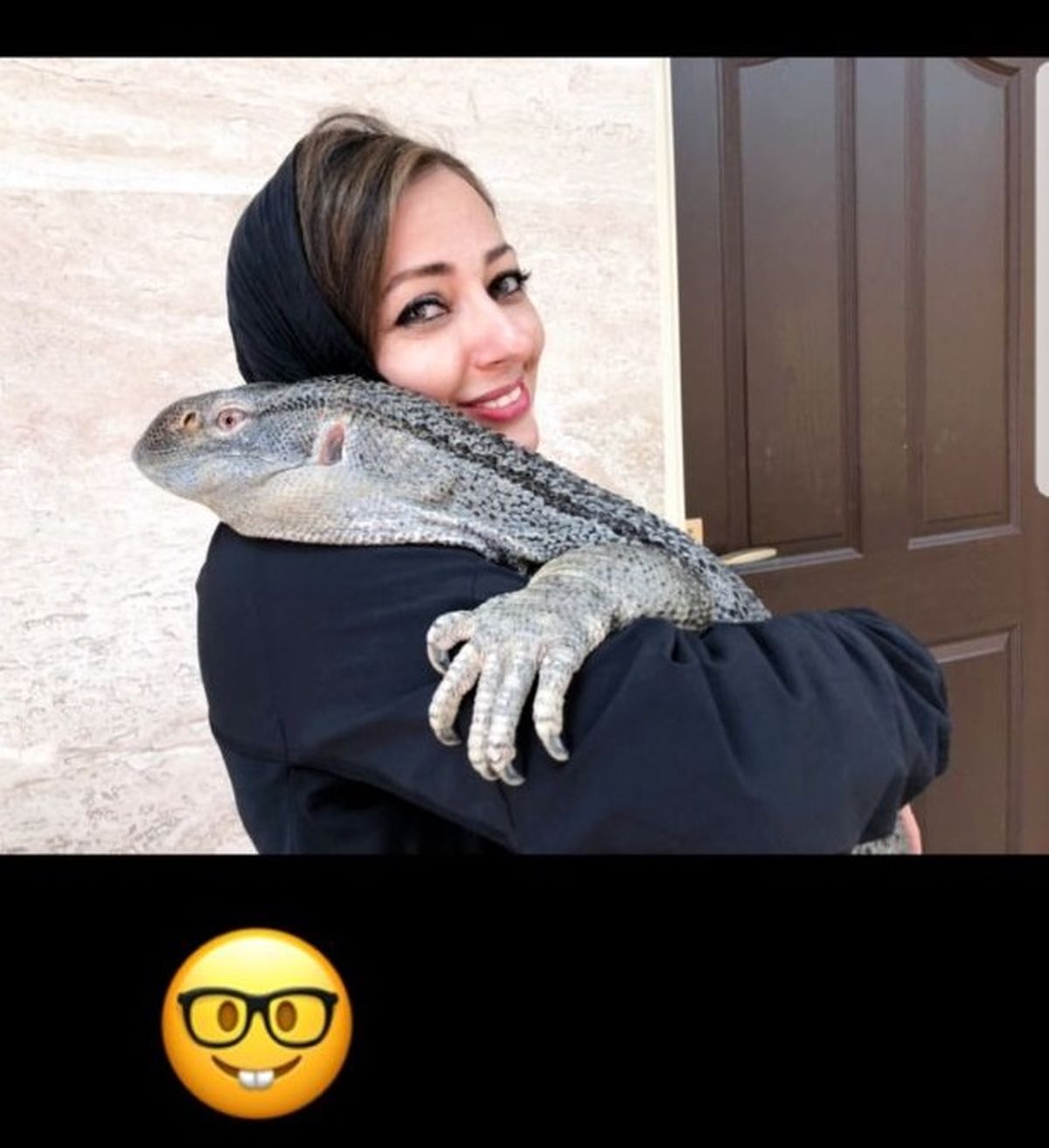 عکس مهربان نفیسه روشن با حیوان عجیب و ترسناک!