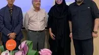 رضا رشیدپور و‌خواهرش در یک‌ مراسم + عکس