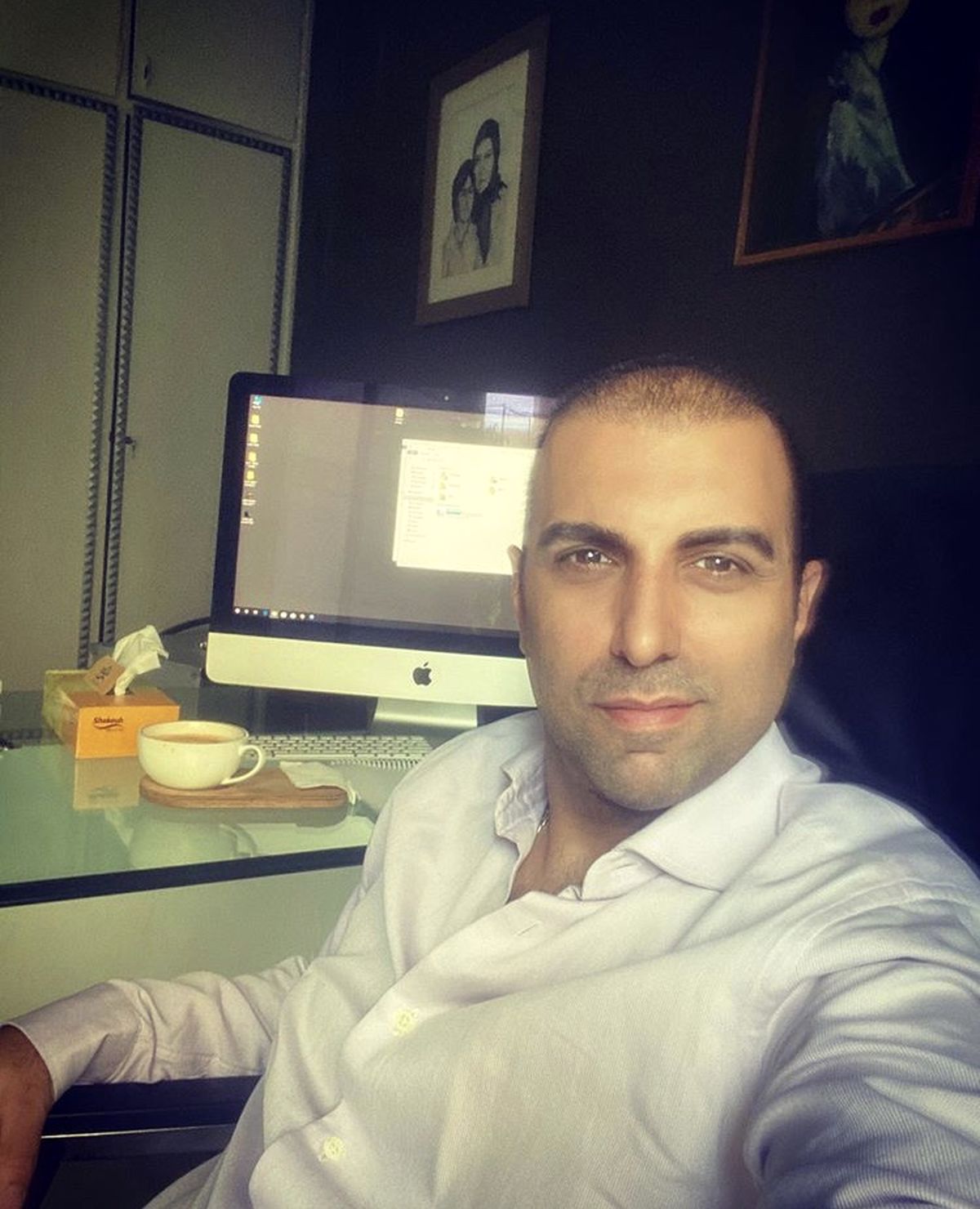 پولاد کیمیایی در محل کارش + عکس