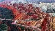 کوه‌های رنگی از جاذبه های گردشگری در چین +تصاویر