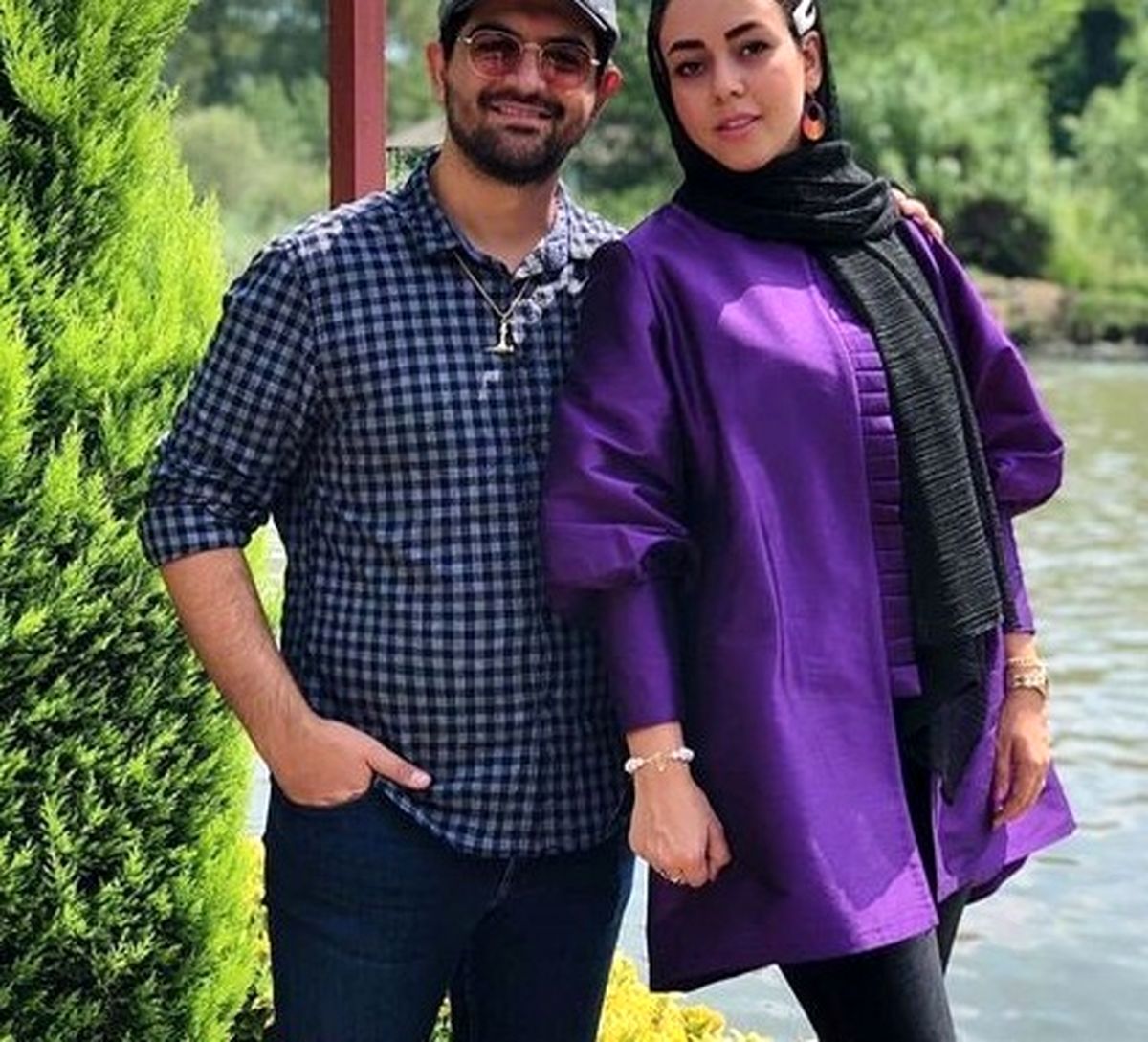 گردش سینا شعبانخانی و همسرش+عکس