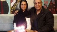 بوسه شهرزاد مدیری برروی صورت پدرش مهران مدیری در جشن تولدش! عکس