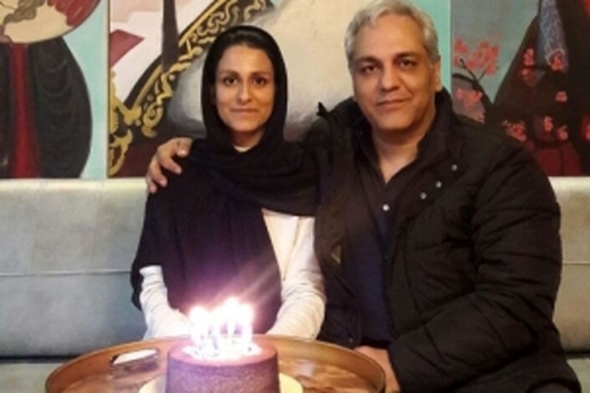 بوسه شهرزاد مدیری برروی صورت پدرش مهران مدیری در جشن تولدش! عکس