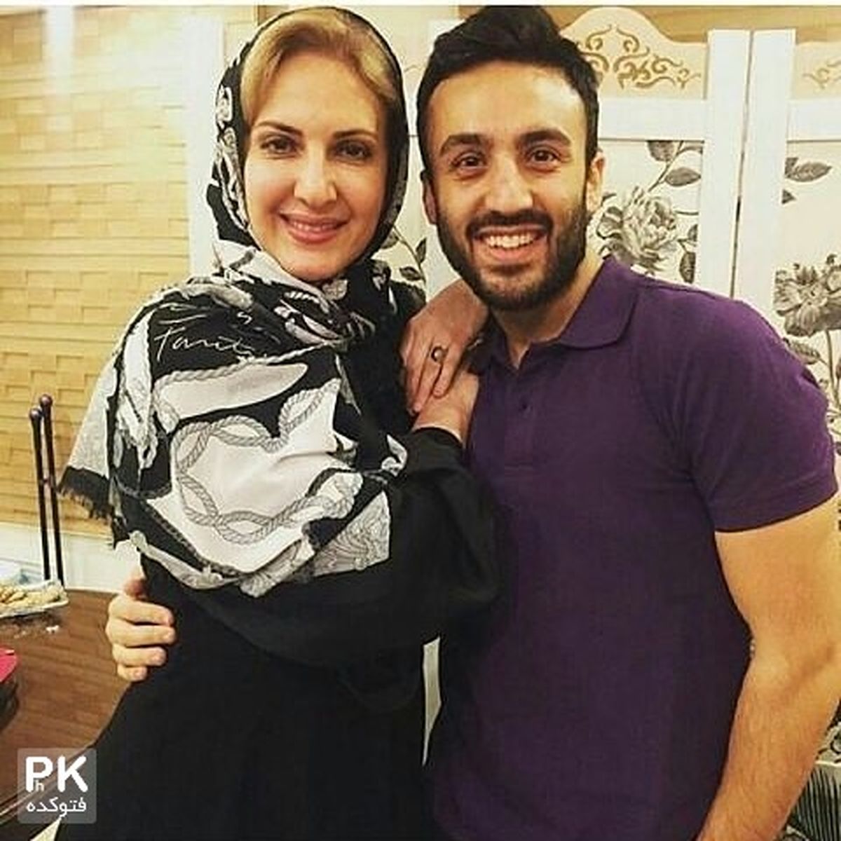 فاطمه گودرزی در آغوش پسر ورزشکارش+عکس