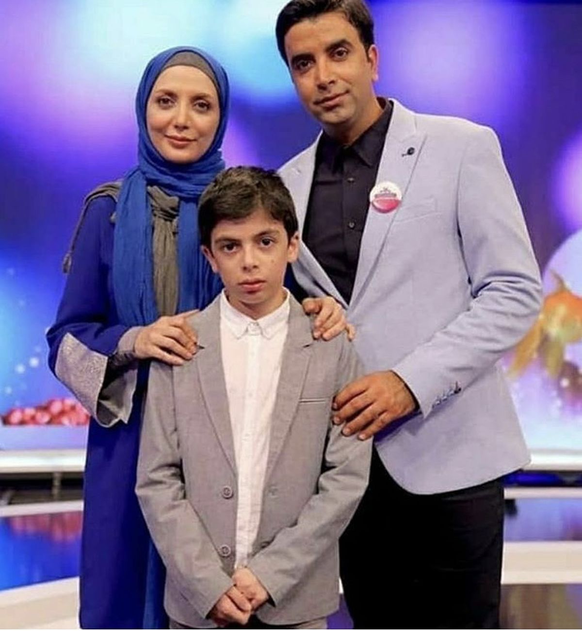 همسر و‌ پسر رویا میرعلمی در یک برنامه + عکس