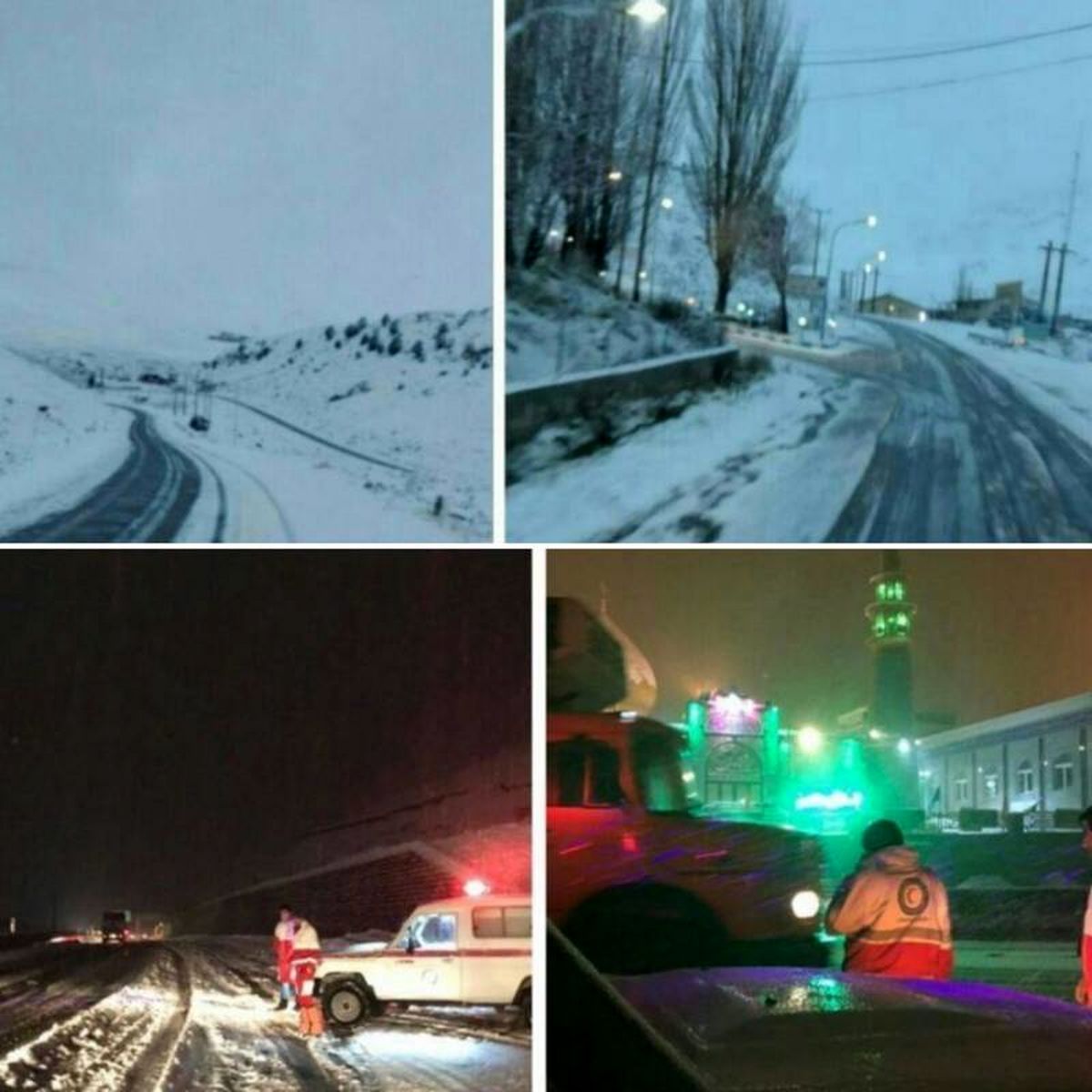  بارش برف در محور هراز