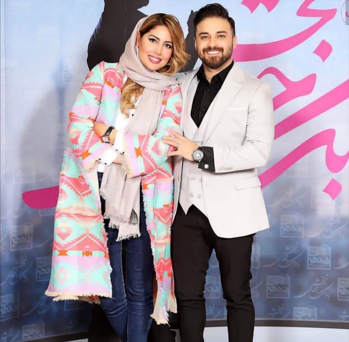 خواننده ی خوش صدا و همسرش+عکس 