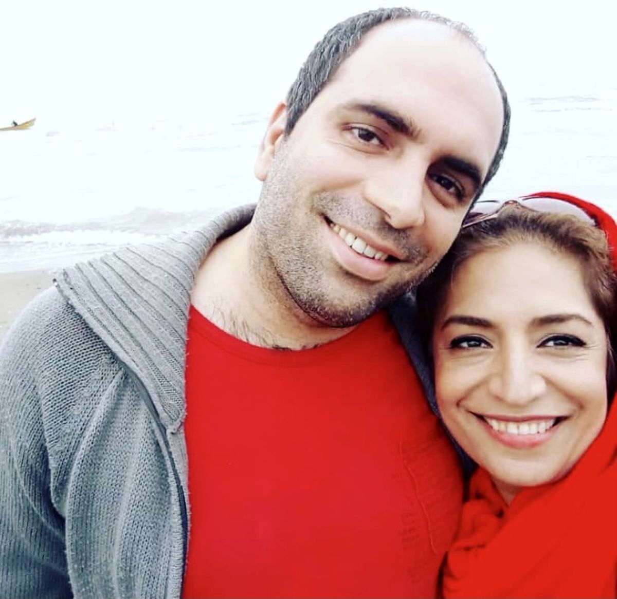 ساناز سماواتی و همسرش + عکس