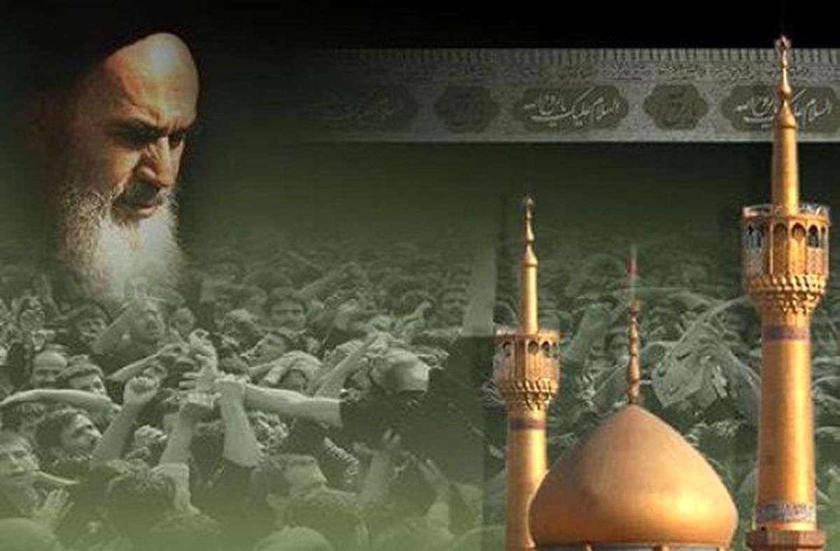 رهبر معظم انقلاب در مراسم ۱۴ خرداد در حرم امام سخنرانی می‌کنند