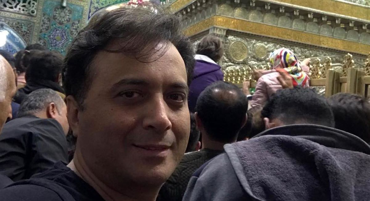«مجید اخشابی» در کنار ضریح امام رضا(ع)