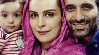 مرحوم ماهچهره خلیلی در کنار پسر و همسرش + عکس