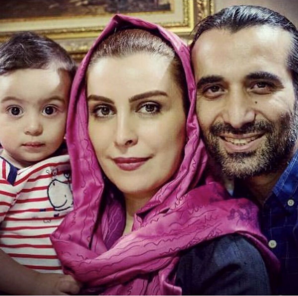 مرحوم ماهچهره خلیلی در کنار پسر و همسرش + عکس