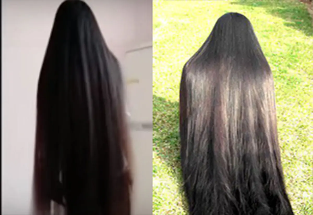 حرکت عجیب مرد جوان با موهای بلندش+فیلم