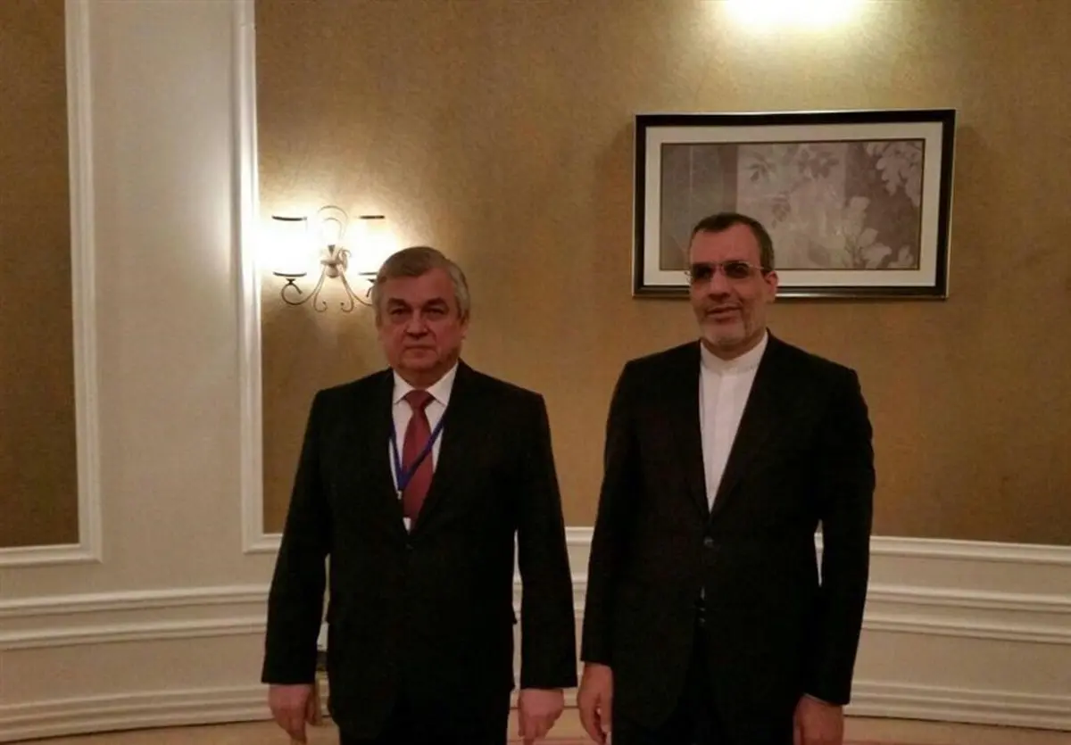 دیدار جابری انصاری و نماینده ویژه پوتین در آستانه