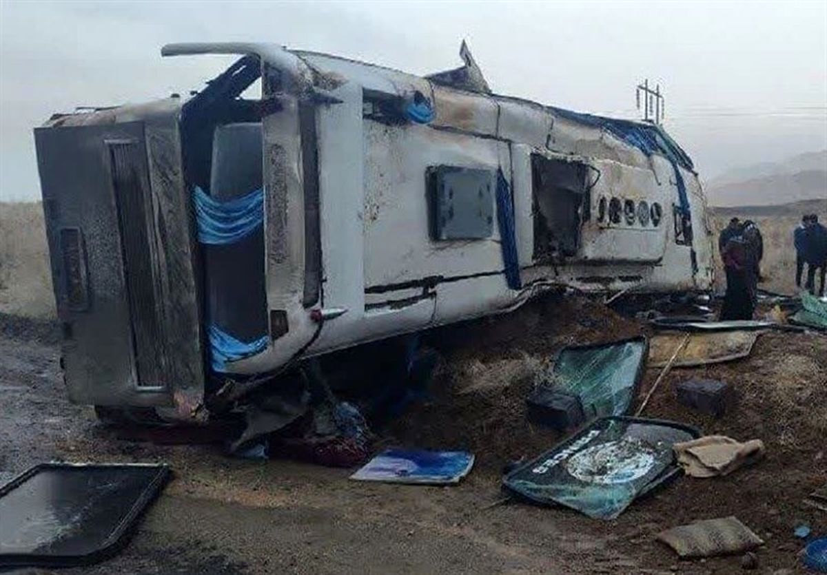 تعداد فوتى هاى حادثه واژگونى اتوبوس کرمان راور