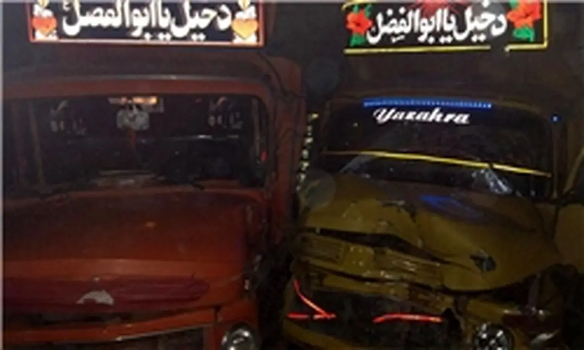 چهار مصدوم در تصادف پژو و کامیون