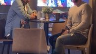 شاهرخ استخری و برادر زنش در یک کافه + عکس