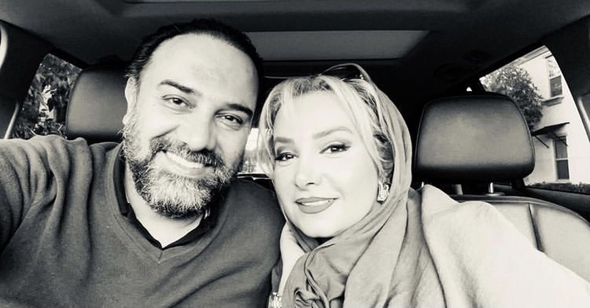 سلفی عشقولانه برزو ارجمند با زنش + عکس