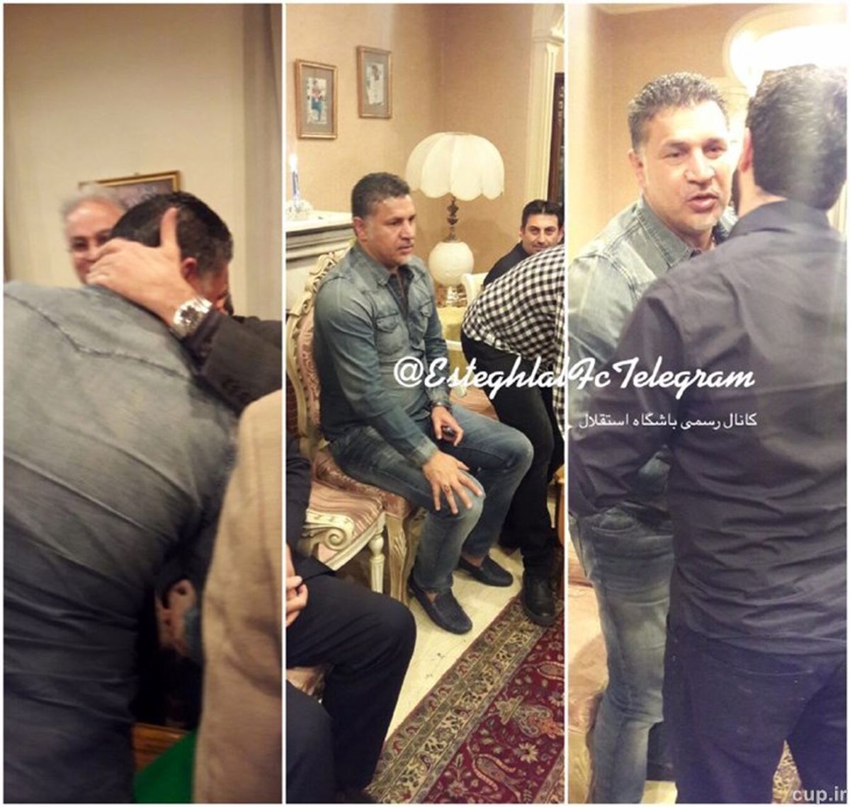 علی دایی در منزل پورحیدری حاضر شد +عکس