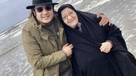 مهران رنجبر و‌مادرش لب دریا + عکس