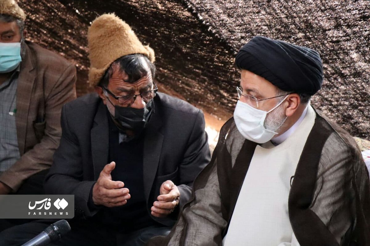 حضور رئیسی در سیاه‌چادر عشایر ایل سنگسر / استمدادطلبی عشایر مهدی‌شهری برای کمک دولت