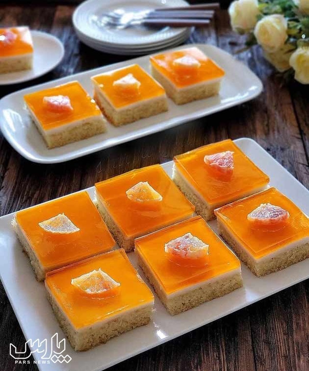 طرز تهیه کیک ژله ای خوشمزه و خانگی به روش کافی شاپی
