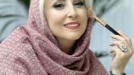 مرجانه گلچین در حال میکاپ + عکس