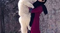 مریم معصومی و سگ غول پیکرش+عکس