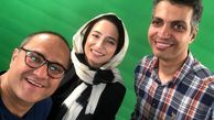 زوج بازیگر جنجالی در کنار مجری جنجالی
