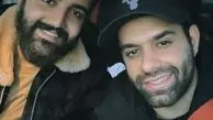 سلفی سر صبحی رضا بهرام و دوستش در ماشین + عکس