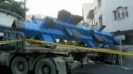 تصادف تریلر با خانه‌ 4 طبقه در شمال تهران