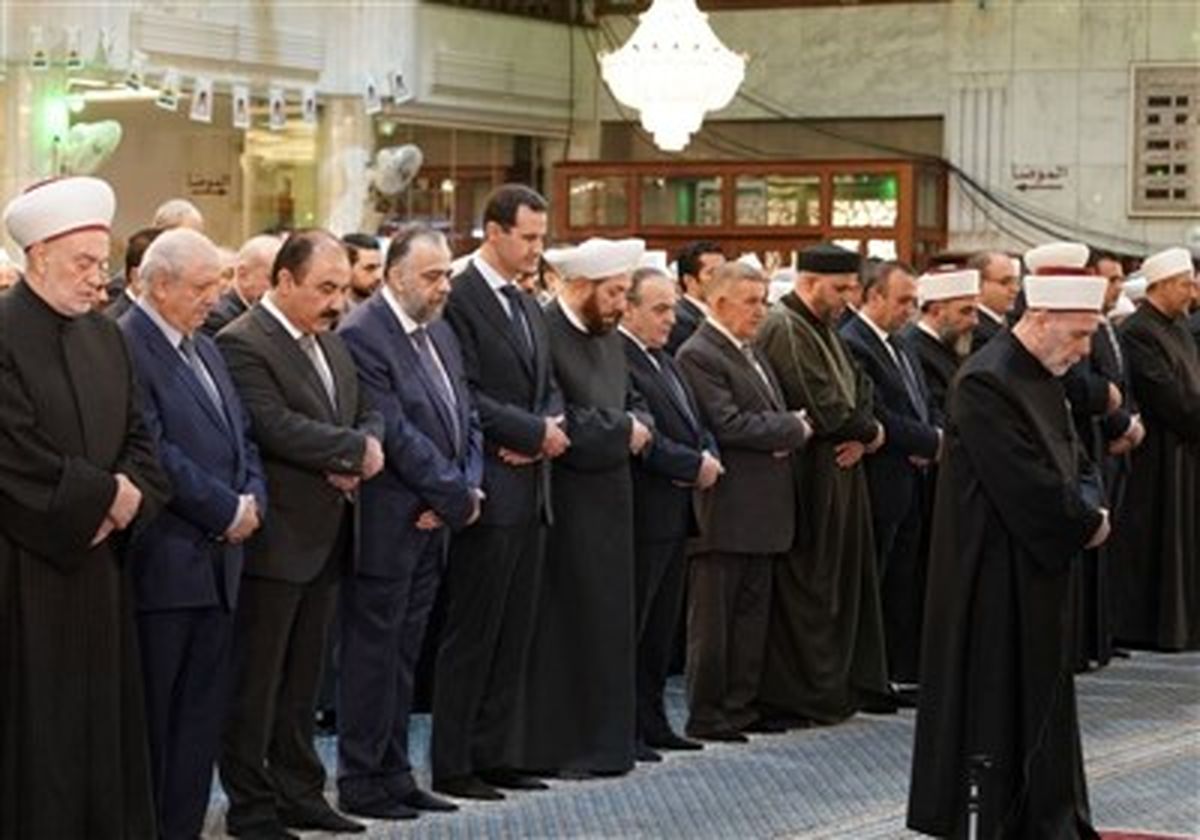 حضور بشار اسد در مراسم سالگرد میلاد نبوی