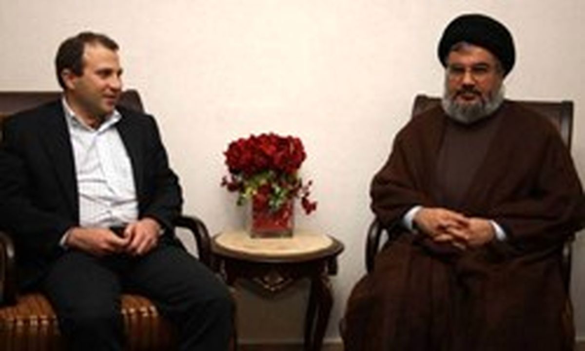 وزیر خارجه لبنان به دیدار سید حسن نصرالله رفت