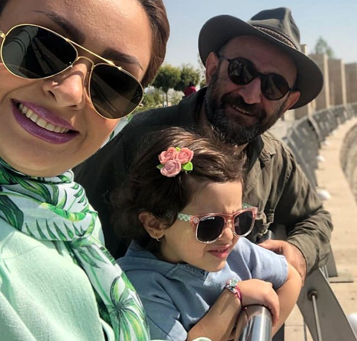عکس خوشتیپ اوس موسی و خانواده در تفریح