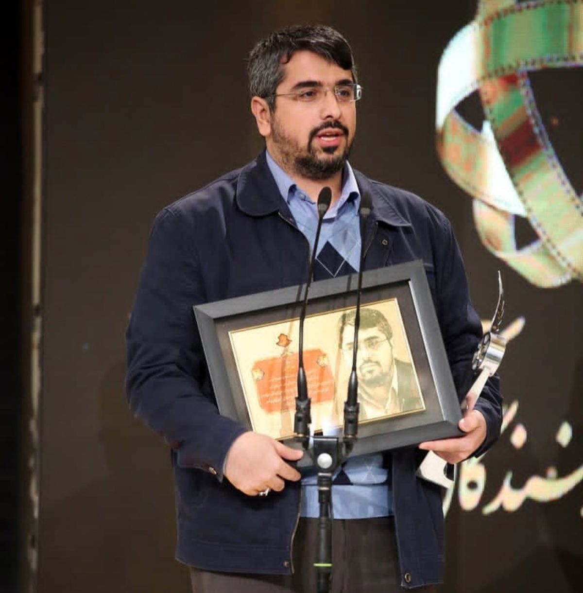  تقدیر از حامد جعفری در آیین سپاس تهیه کنندگان +عکس