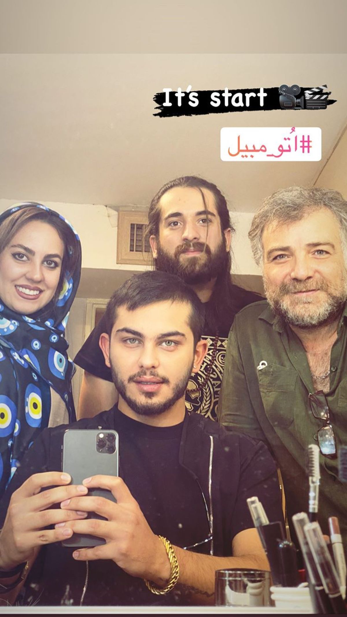 ارسلان قاسمی در پشت صحنه کار جدیدش‌ + عکس