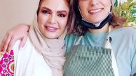 تبریک خانم بازیگر به دوستش + عکس