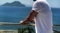 عکس ورزشکاری مهرداد صدیقیان لب دریا