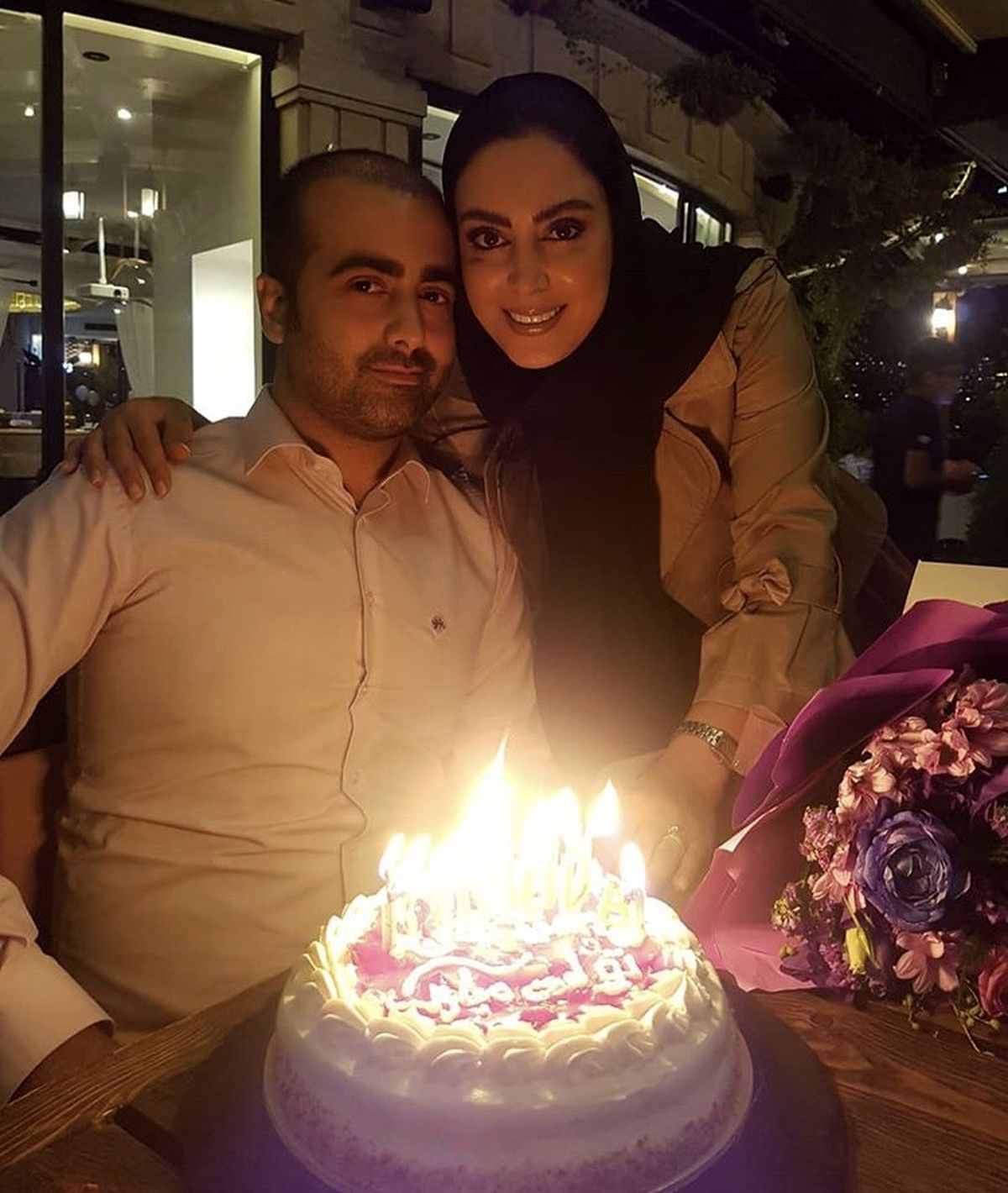 نیلوفر شهیدی در تولد برادرش + عکس
