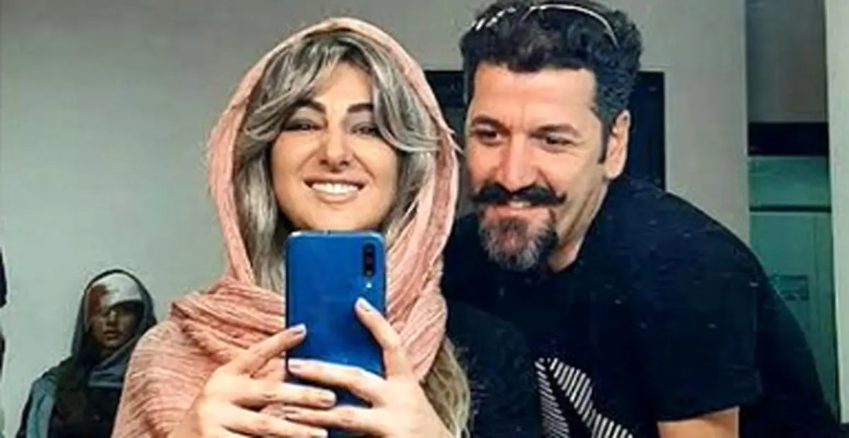 سلفی ویدا جوان در اتاق گریم با موهای مش شده + عکس