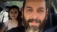 سلفی امیررضا دلاوری با دخترش در ماشین + عکس