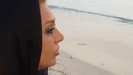 چهره غمگین نسرین مقانلو لب دریا + عکس