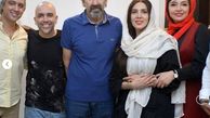 لیلا بلوکات در کنار مازیار فلاحی و داود میرباقری