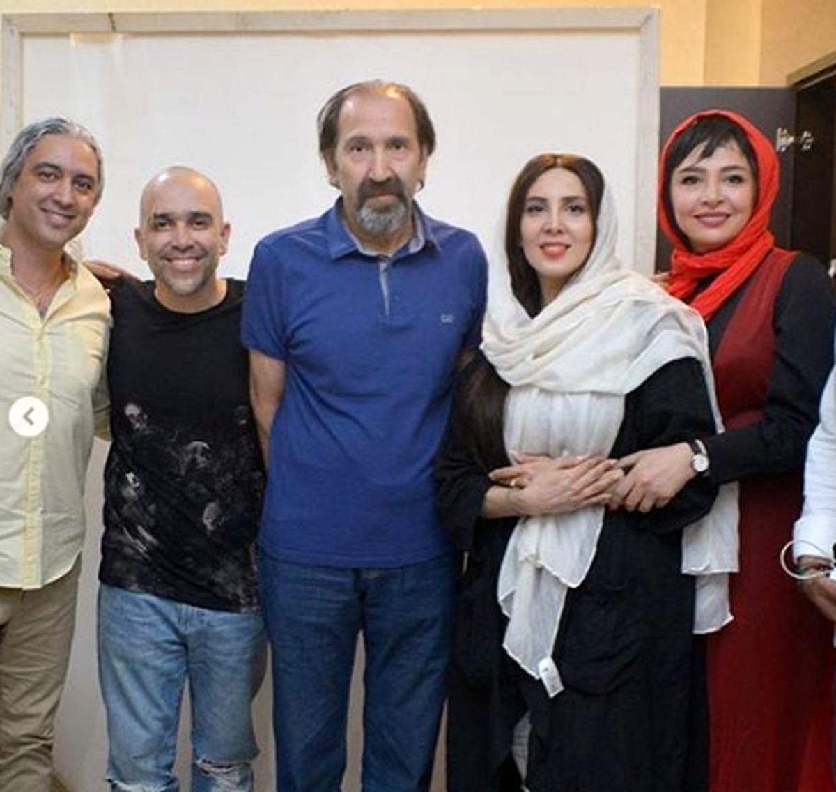 لیلا بلوکات در کنار مازیار فلاحی و داود میرباقری