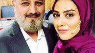 پدر دختر مشهور در یک برنامه تلویزیونی + عکس