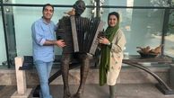 ساز و شادی عمو مهربان و همسرش در خیابان+عکس