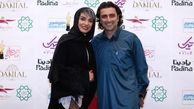 امین زندگانی با لباسی خاص در کنار همسرش+عکس